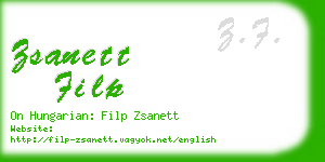 zsanett filp business card